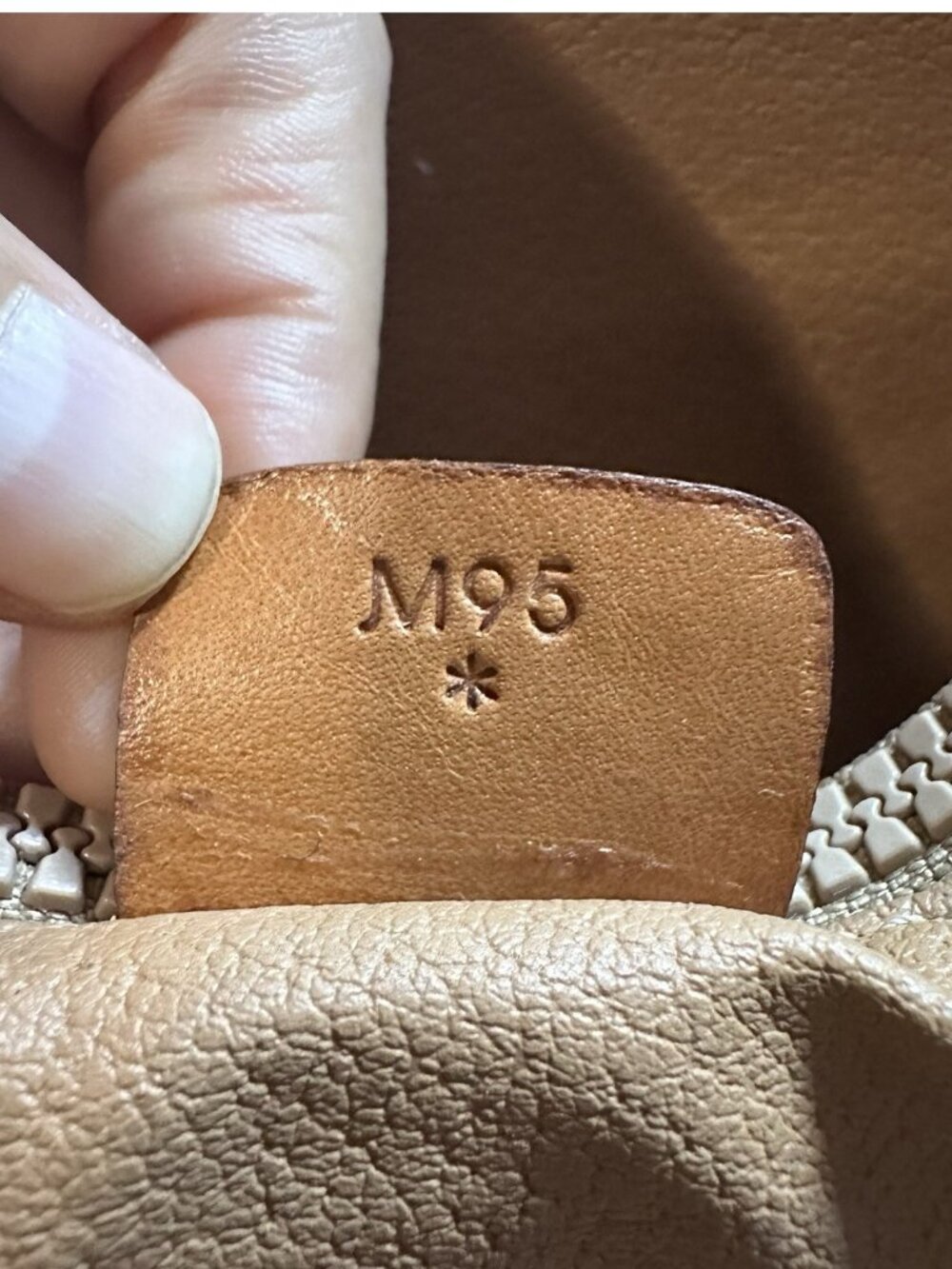 Auth CELINE Macadam Canvas Tote/Bucket Bag PVC/Leather Brown Gold M95 Logo Vintg - Picture 14 of 15
